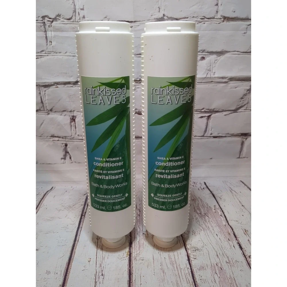 2 PACK Bath‎ & Body Works Rainkissed Leaves Conditioner 18oz Squeeze Bottle
